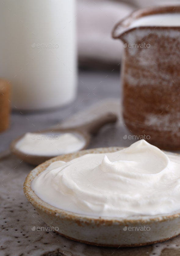 Dairy Products Sour Cream Stock Photo by Dream79 PhotoDune